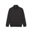 Upower Maui Sudadera con Media Cremallera - Talla 5XL - French Terry, Algodon y Poliester, Transpirable y Duradera, Puños y Dobladillo Elasticos, Mangas Ranglan, Costuras Pespunteadas - Color Negro Carbon