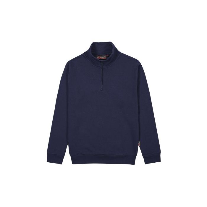 Upower Maui Sudadera con Media Cremallera - Talla L - French Terry, Transpirable, Duradera, Ajuste Comodo, Mangas Ranglan, Costuras Pespunteadas, Diseño Versatil - Color Azul Marino