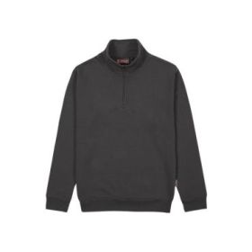 Upower Maui Sudadera con Media Cremallera - Talla S - French Terry, Transpirable, Duradera, Puños y Dobladillo Elasticos, Mangas Ranglan, Costuras Pespunteadas - Color Gris Meteorito