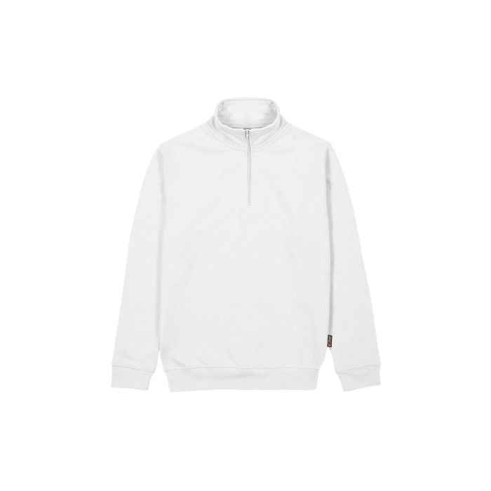 Upower Maui Sudadera con Media Cremallera - Talla 5XL - French Terry Algodon y Poliester, Transpirable y Duradera, Puños y Dobladillo Elasticos, Mangas Ranglan, Costuras Pespunteadas - Color Blanco