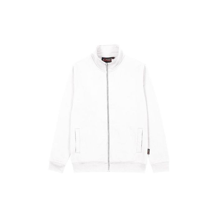 Upower Anuta Sudadera con Cremallera Completa - Talla XL - Suave French Terry, Transpirable y Resistente, Mangas Ranglan, Puños y Dobladillo Elasticos, Costuras Pespunteadas - Color Blanco