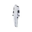Upower Pola Mono de Trabajo Resistente - Talla S - Algodon Stretch, Multiples Bolsillos, Ajuste Elastico, Rodillas Preformadas, Refuerzos Antidesgaste, Triple Costura - Color Blanco