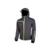Upower Quick Chaqueta Soft Shell - Talla S - Tejido Elastico Cortavientos, Transpirable y Repelente al Agua, Bolsillo con Cierre Impermeable, Capucha Ajustable, Proteccion DPI1 - Color Gris Asfalto