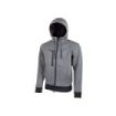 Upower Tasty Sudadera de Trabajo con Capucha Reflectante - Talla S - Bolsillo Multimedia, Tecnologia Free Sound, Cremallera Doble, Proteccion DPI1, Ventilacion Axilar - Color Gris Meteorito