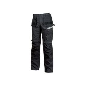 Upower Gordon Pantalones Funcionales y Duraderos - Talla 60 - Bolsillos Flotantes y Multifuncionales, Porta Rodilleras, Cintura Ajustable, Proteccion DPI1 - Color Negro Carbon