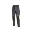 Upower Atom Pantalon Stretch Resistente - Talla 2XL - Repelente al Agua, Transpirable, Secado Rapido, Bolsillos Multifuncionales, Proteccion Rodillas Certificada, Costuras Reforzadas - Color Gris Asfalto