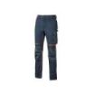 Upower Atom Pantalon de Trabajo con Tejido Stretch - Talla S - Repelente al Agua, Transpirable, Bolsillos Multifuncionales, Proteccion de Rodillas Certificada, Costuras Reforzadas - Color Azul Marino