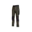 Upower Atom Pantalon de Trabajo con Tejido Stretch - Talla 4XL - Resistente y Transpirable, Repelente al Agua, Bolsillos Multifuncionales, Proteccion Lumbar, Protector de Rodilla Certificado - Color Verde Oscuro