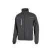 Upower Pluton Chaqueta de Tela Resistente - Talla XL - Suave para la Piel, Repelente al Agua, Transpirable, Secado Rapido, Capuchon Retractil, Proteccion DPI1 - Color Gris Asfalto