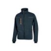 Upower Pluton Chaqueta de Tela Resistente - Talla L - Suave, Repelente al Agua, Transpirable, Secado Rapido, Bolsillos Practicos, Capuchon Retractil, Proteccion DPI1 - Color Azul Marino
