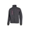 Upower Pluton Lady Chaqueta de Tela Resistente - Talla 5XL - Suave, Repelente al Agua, Transpirable, Secado Rapido, Multiples Bolsillos, Capuchon Retractil, Puños a Prueba de Viento, Proteccion DPI1 - Color Gris Fucsia