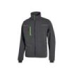 Upower Pluton Chaqueta de Tela Resistente - Talla M - Suave, Repelente al Agua, Transpirable, Secado Rapido, Multiples Bolsillos, Capuchon Retractil, Puños a Prueba de Viento, Proteccion DPI1 - Color Gris Asfalto Verdoso