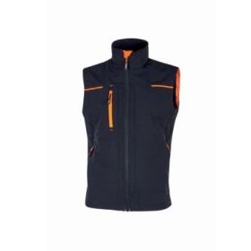 Upower Saturn Chaleco de Tela Resistente - Talla XL - Suave, Repelente al Agua, Transpirable, Secado Rapido, Bolsillos Practicos, Detalles Reflectantes, Proteccion DPI1 - Color Azul Marino