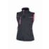 Upower Saturn Lady Chaleco Resistente y Suave - Talla 2XL - Repelente al Agua, Transpirable, Secado Rapido, Bolsillos Practicos, Detalles Reflectantes, Proteccion DPI1 - Color Gris Fucsia