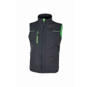 Upower Saturn Chaleco Resistente y Suave - Talla 3XL - Repelente al Agua, Transpirable, Secado Rapido, Bolsillos Practicos, Detalles Reflectantes, Proteccion DPI1 - Color Gris Asfalto Verdoso