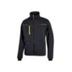 Upower Pluton Lady Chaqueta de Tela Resistente - Talla M - Suave, Repelente al Agua, Transpirable, Secado Rapido, Multiples Bolsillos, Capuchon Retractil, Puños a Prueba de Viento, Proteccion DPI1 - Color Negro Carbon