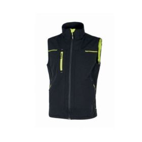 Upower Saturn Lady Chaleco Resistente y Suave - Talla 3XL - Repelente al Agua, Transpirable, Secado Rapido, Bolsillos Practicos, Detalles Reflectantes, Proteccion DPI1 - Color Negro Carbon