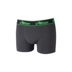 Upower Boxer Calzoncillos Boxer de Algodon Suave - Talla M - Elastico Resistente, Ajuste Duradero, Material Transpirable, Resistente al Lavado, Paquete de Tres - Color Gris Asfalto