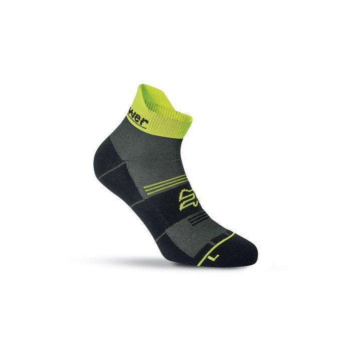 Upower Balmy Calcetines de Trabajo Cortos - Talla M - Maxima Transpirabilidad, Costuras Planas Antirrozaduras, Refuerzos en Talon y Puntera, Alta Resistencia - Color Amarillo Fluorescente