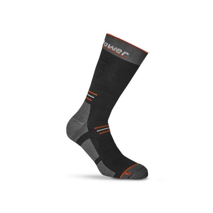 Upower Blow Calcetines de Trabajo Tecnicos - Talla S - Compresion Gradual, Termorregulacion, Soporte Tobillos, Ventilacion Optima, Costuras Planas, Durabilidad Mejorada - Color Naranja Fluorescente
