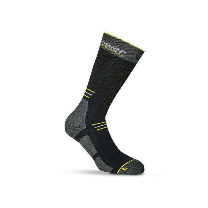 Upower Blow Calcetines de Trabajo Tecnicos - Talla M - Compresion Gradual, Termorregulacion, Soporte Tobillos, Ventilacion Optima, Costuras Planas, Durabilidad Mejorada - Color Negro y Amarillo