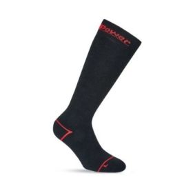 Upower Frost Calcetines Largos de Trabajo - Talla S - Tejido Tecnico Termico, Banda de Soporte en Tobillos, Costuras Planas, Talon y Puntera Reforzados, Alta Durabilidad - Color Negro Carbon