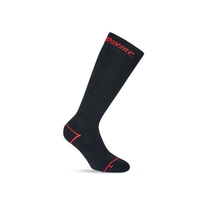 Upower Frost Calcetines Largos de Trabajo - Talla S - Tejido Tecnico Termico, Banda de Soporte en Tobillos, Costuras Planas, Talon y Puntera Reforzados, Alta Durabilidad - Color Negro Carbon