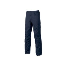 Upower Alfa Pantalon de Trabajo Funcional - Talla 62 - Multiples Bolsillos, Porta Martillo, Bolsillos para Rodilleras, Cintura Elastica, Proteccion DPI1 - Color Azul Marino