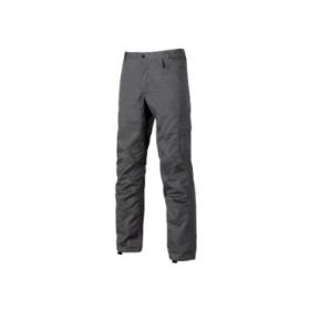 Upower Alfa Pantalon de Trabajo con Multiples Bolsillos - Talla 44 - Porta Martillo, Bolsillos para Rodilleras, Cintura Elastica, Proteccion DPI1 - Color Gris Meteorito