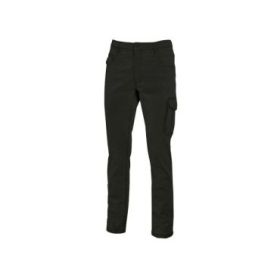 Upower Jam Pantalon Vaquero Elastico - Talla M - Ajuste Slim Fit, 5 Bolsillos, Bolsillo Lateral Grande, Proteccion DPI1 - Color Negro Carbon