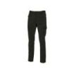 Upower Jam Pantalon Vaquero Elastico - Talla S - Ajuste Slim Fit, 5 Bolsillos, Bolsillo Lateral Grande, Proteccion DPI1 - Color Negro Carbon