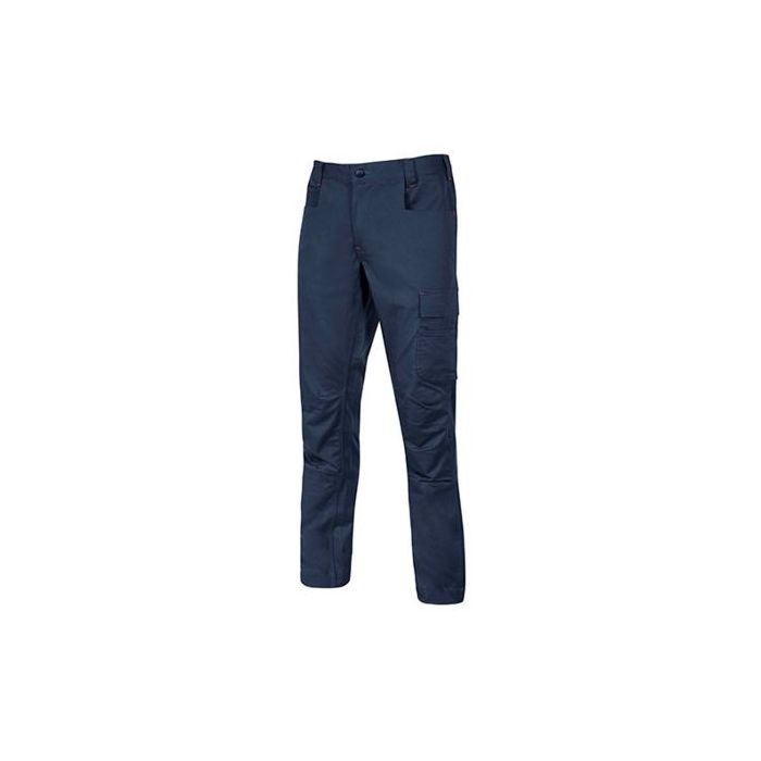 Upower Bravo Top Pantalon Confortable y Funcional - Talla 3XL - Bolsillos Multiples, Cierre de Velcro, Martillo en Cintura, Triple Costura, Ajuste Slim-Fit, Proteccion DPI1 - Color Azul Oscuro Westlake