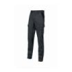 Upower Guapo Pantalones de Trabajo de Algodon Elastico - Talla M - Bolsillos Multifuncionales, Cierre Resistente, Proteccion Lumbar, Detalles Reflectantes, Rodillas Preformadas, DPI1 - Color Negro Carbon