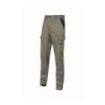 Upower Guapo Pantalones de Trabajo de Algodon Elastico - Talla 3XL - Multiples Bolsillos, Cierre Resistente, Cintura Elastica, Rodillas Preformadas, Talonera Reforzada, Proteccion DPI1 - Color Arena