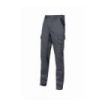 Upower Guapo Pantalones de Trabajo de Algodon Elastico - Talla 3XL - Bolsillos Multifuncionales, Cintura Elastica, Rodillas Preformadas, Triple Costura, Proteccion DPI1 - Color Gris Oscuro
