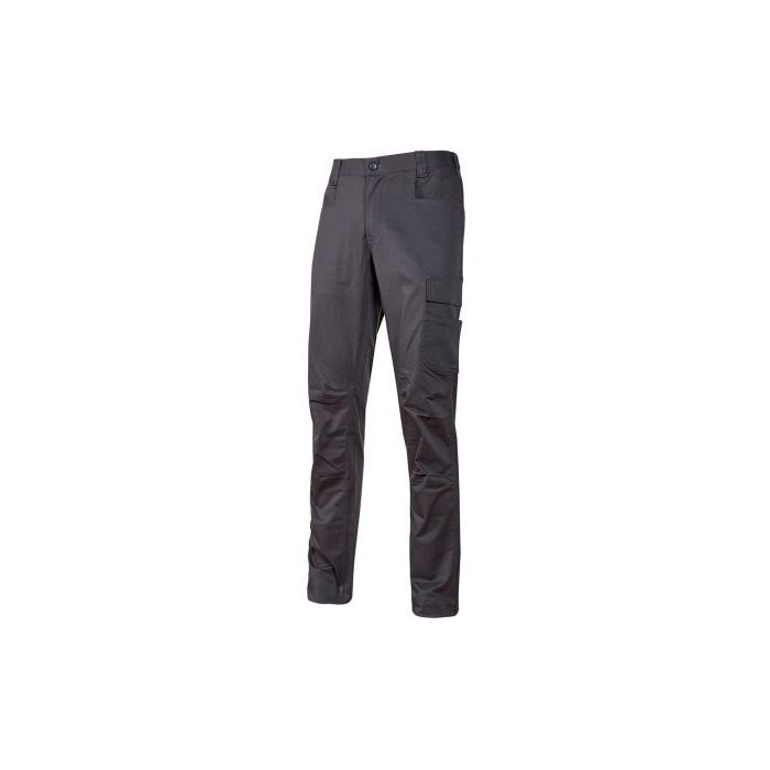 Upower Bravo Top Winter Pantalones de Trabajo Invernales - Talla M - Algodon Elastizado, Triple Costura, Multibolsillos, Cintura Elastizada, Slim-Fit, Proteccion DPI1 - Color Gris Oscuro
