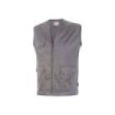 Upower Chica Chaleco Multibolsillos de Algodon Elastico - Talla 2XL - Ligero, Cierre Cremallera, Espacio para Personalizacion, Bolsillos con Solapa y Velcro - Color Gris Oscuro