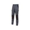 Upower Majo Pantalon de Trabajo Slim-Fit - Talla XL - Algodon Elastico, Multiples Bolsillos, Detalles Reforzados, Cinta Reflectante, Correa Porta Martillo, Proteccion Lumbar - Color Gris Oscuro