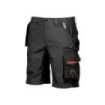 Upower Start Bermuda de Trabajo Funcional - Talla 44 - Bolsillo Desmontable, Multiples Compartimentos, Refuerzos Cordura, Cinta Reflectante, Costuras Reforzadas - Color Negro Carbon
