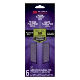 3M Pro Grade Precision Faster Hojas de Lijado - Grano 60 Grueso - 9.31x22.8cm - Rendimiento Superior - Reduccion de Fatiga - Color Lavanda