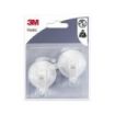 3M Pack de 2 Ganchos con Ventosa - Cierre de Palanca - Soporta hasta 1kg - Color Blanco