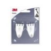 3M Pack de 2 Ganchos para Clavar - Formato M - Soporta hasta 5kg - Color Blanco