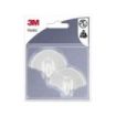 3M Pack de 2 Ganchos Adhesivos con Forma de Abanico - Soporta hasta 0.3kg - Color Blanco