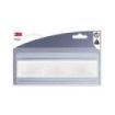 3M Ganchos Adhesivos en Barra - Barra con 4 Ganchos - Soporta hasta 1.9kg - Color Blanco