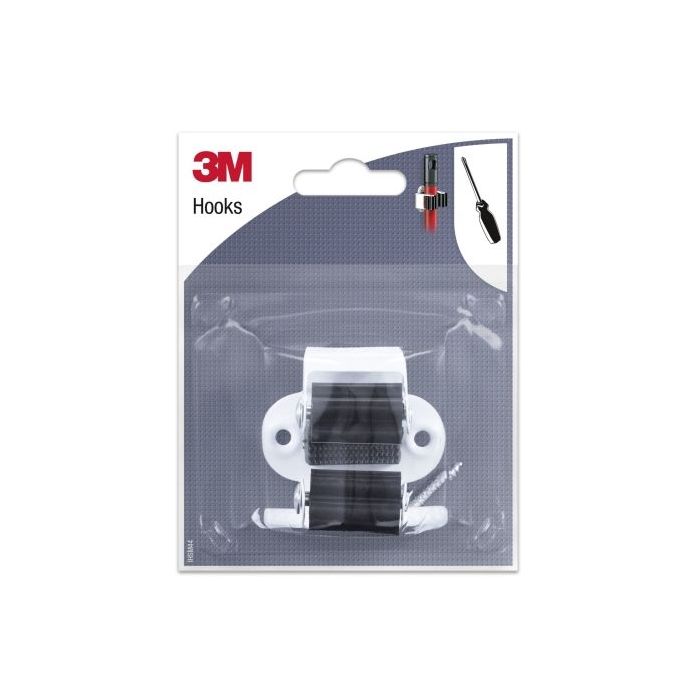 3M Gancho con Tornillos para Escoba - Formato M - Color Blanco