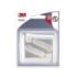 3M Pack de 4 Ganchos para Mantel - Cierre Tipo Pinza - Color Blanco