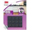 3M Pack de 12 Almohadillas Adhesivas Antichoque - 13mm de Diametro - Color Negro