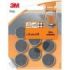 3M Pack de 8 Fieltros Adhesivos - 22mm de Diametro - Ultra Resistentes - Color Blanco y Gris