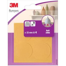 3M Pack de 4 Almohadillas Adhesivas Antideslizamiento - 33mm de Diametro - Color Transparente