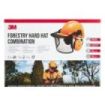 3M Pack Forestal de Seguridad para Cabeza - Casco Protector - Orejeras Auditivas - Pantalla Facial de Malla de Acero - Color Naranja